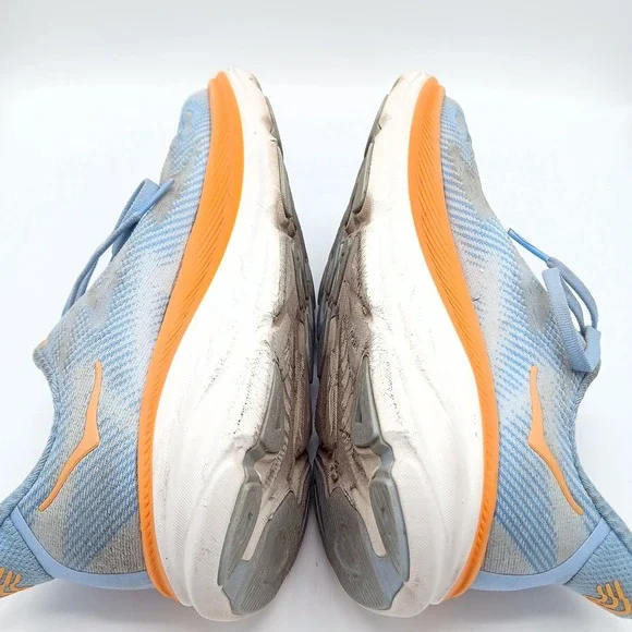 Hoka Clifton 9 Shoes Womens Size 7.5 Blue Orange Running Sneakers 1127896 ABIW - Picture 6 of 8